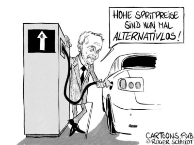 Karikatur, Cartoon: Alternativlose Spritpreise © Roger Schmidt
