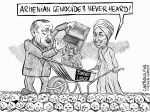 Karikatur, Cartoon: Ilhan Omar Völkermord Armenier Armenien Genocide © Roger Schmidt