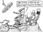 Karikatur, Cartoon: Ausreichend Flüssigkeit © Roger Schmidt
