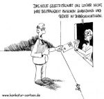 Karikatur, Cartoon: Anrechnung der Ausbildungszeit, © Roger Schmidt