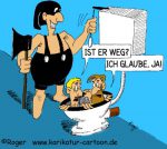 Karikatur, Cartoon: Kopfdusche, © Roger Schmidt