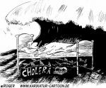 Karikatur, Cartoon: Seuchen, Cholera, © Roger Schmidt
