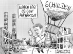 Karikatur, Cartoon: Habecks grosse Schuldenparty © Roger Schmidt