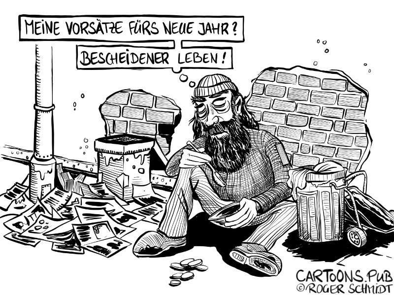 Karikatur, Cartoon: Die neue Bescheidenheit © Roger Schmidt