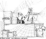 Karikatur, Cartoon: ELENA - elektronischer Entgeldnachweis, © Roger Schmidt