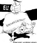 Karikatur, Cartoon: EU-Konjunkturpaket, © Roger Schmidt