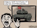 Karikatur, Cartoon: Feinstaubbelastung durch Militäreinsatz in Nord-Syrien © Roger Schmidt