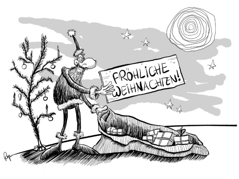 Fröhliche Weihnachten 2019 - Karikaturen und Cartoons