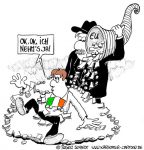 Karikatur, Cartoon: Füllhorn für Irland, © Roger Schmidt