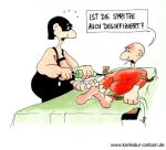 Karikatur, Cartoon: Die Giftspritze, © Roger Schmidt