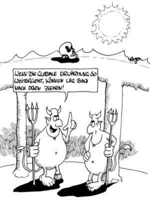 Karikatur, Cartoon: Globale Erwärmung, © Roger Schmidt