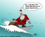 Karikatur, Cartoon: Globale Erwärmung zu Weihnachten, © Roger Schmidt