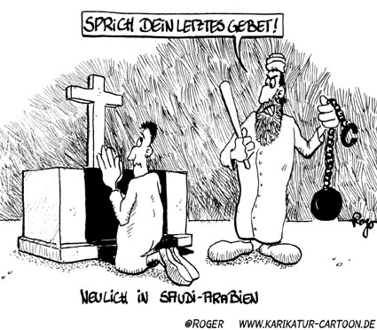 Karikatur, Cartoon: Gottesdienst, © Roger Schmidt