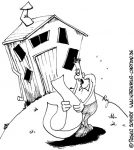 Karikatur, Cartoon: Hauskauf nach Checkliste, © Roger Schmidt