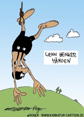 Karikatur, Cartoon: Henker, © Roger Schmidt