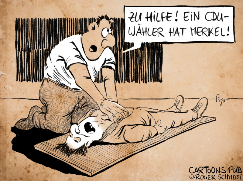 Karikatur, Cartoon: Intensivstation für die CDU © Roger Schmidt