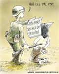 Karikatur, Cartoon: Irak, Amerika und die Freiheit, © Roger Schmidt