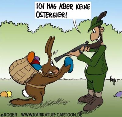 Karikatur, Cartoon: Jäger, © Roger Schmidt