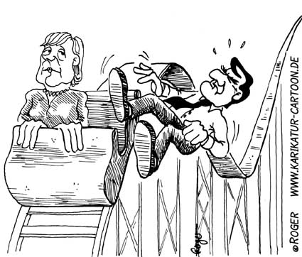 Karikatur, Cartoon: Kanzlerfrage, © Roger Schmidt