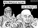 Karikatur, Cartoon: Kein Mensch ist illegal © Roger Schmidt