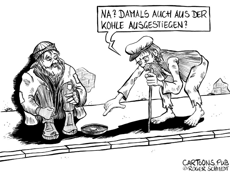 Karikatur, Cartoon: Kohleausstieg 2038 © Roger Schmidt
