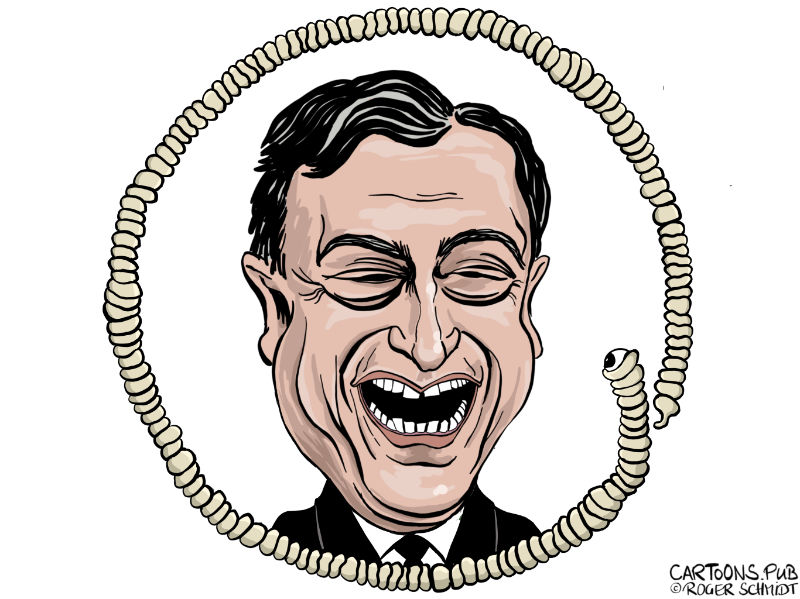 Karikatur, Cartoon: Mario Draghi © Roger Schmidt