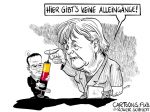Karikatur, Cartoon: Merkels Impfstoffkrise © Roger Schmidt