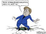 Karikatur, Cartoon: Merkels Öffnungsdiskussionsorgien © Roger Schmidt