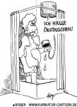 Karikatur, Cartoon: Ökodusche reduziert Wasserverbrauch, © Roger Schmidt