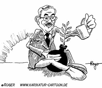 Karikatur, Cartoon: Palästina, Abbas, © Roger Schmidt