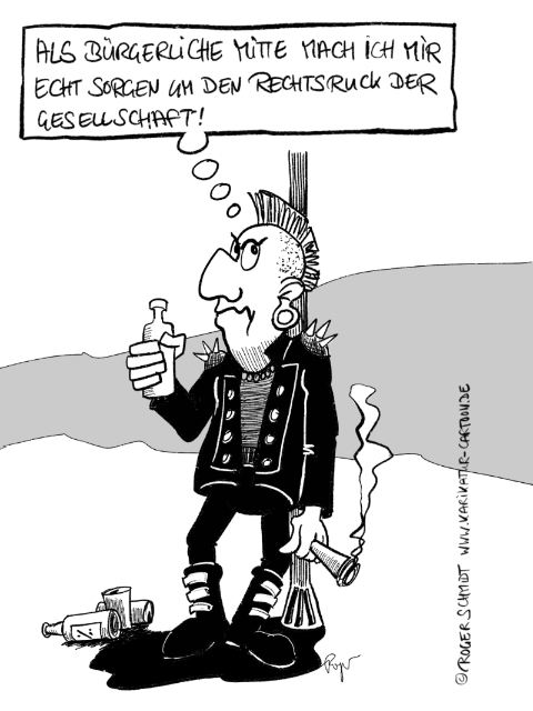 Karikatur, Cartoon: Der Politjoint, © Roger Schmidt