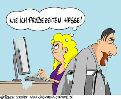 Tipps für eine erfolgreiche Probezeit Karikaturen und Cartoons