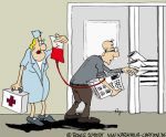 Karikatur, Cartoon: Rente und Zuverdienst, © Roger Schmidt