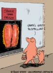 Karikatur, Cartoon: Schweine auf der Ausstellung, © Roger Schmidt