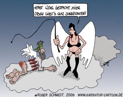 Karikatur, Cartoon: Selbstmordattentäter, © Roger Schmidt