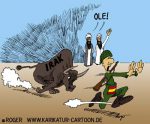 Karikatur, Cartoon: Spanien Ole!, © Roger Schmidt
