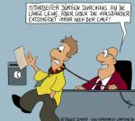 Karikatur, Cartoon: Mitarbeiter brauchen Steuerung und Kontrolle..., © Roger Schmidt