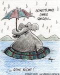 Karikatur, Cartoon: Urlaub in Schottland, © Roger Schmidt