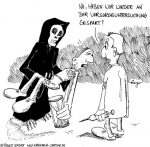 Karikatur, Cartoon: Vorsorgeuntersuchung, © Roger Schmidt
