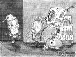 Karikatur, Cartoon: Der Missbrauch der Wärmepumpe © Roger Schmidt