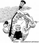 Karikatur, Cartoon: Wahlschlappe, © Roger Schmidt
