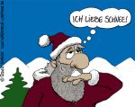 Karikatur, Cartoon: Weihnachten im Schnee, © Roger Schmidt