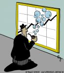 Karikatur, Cartoon: Wirtschaftsblase, © Roger Schmidt