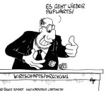 Karikatur, Cartoon: Wirtschaftsforschung, © Roger Schmidt