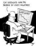 Karikatur, Cartoon: Gewinner in der Wirtschaftskrise, © Roger Schmidt
